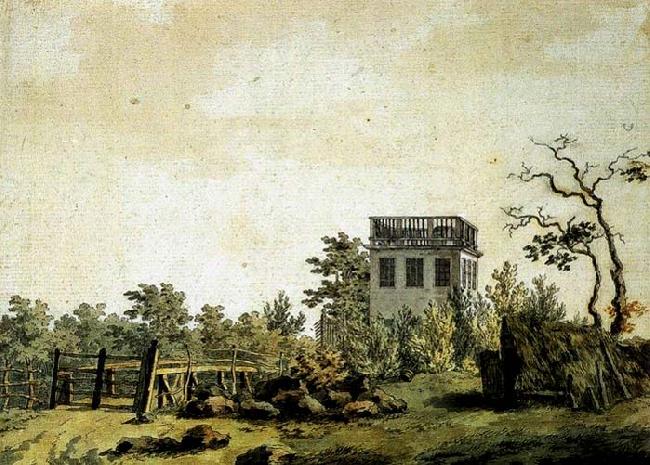 Caspar David Friedrich Landscape with Pavilion France oil painting art